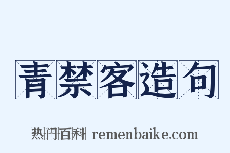 青禁客造句是什么意思的图片